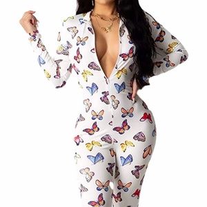 Woman's Sexy Deep V-Neck Jumpsuit